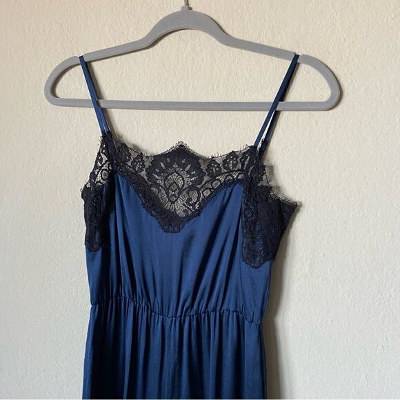 Alice + Olivia by Stacey Bendet Quincy Blue Navy Jumpsuit Lace Size 0 - Picture 11 of 14